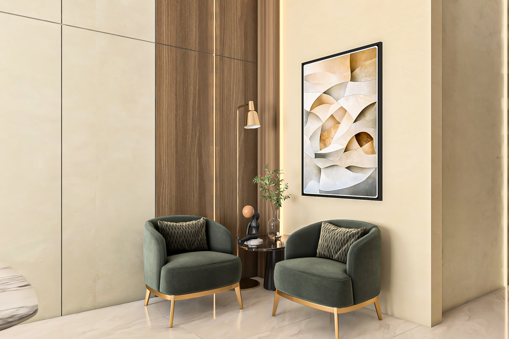 افكار ديكور ريسبشن فاكر فى المرج كمبوند - تصميم segment