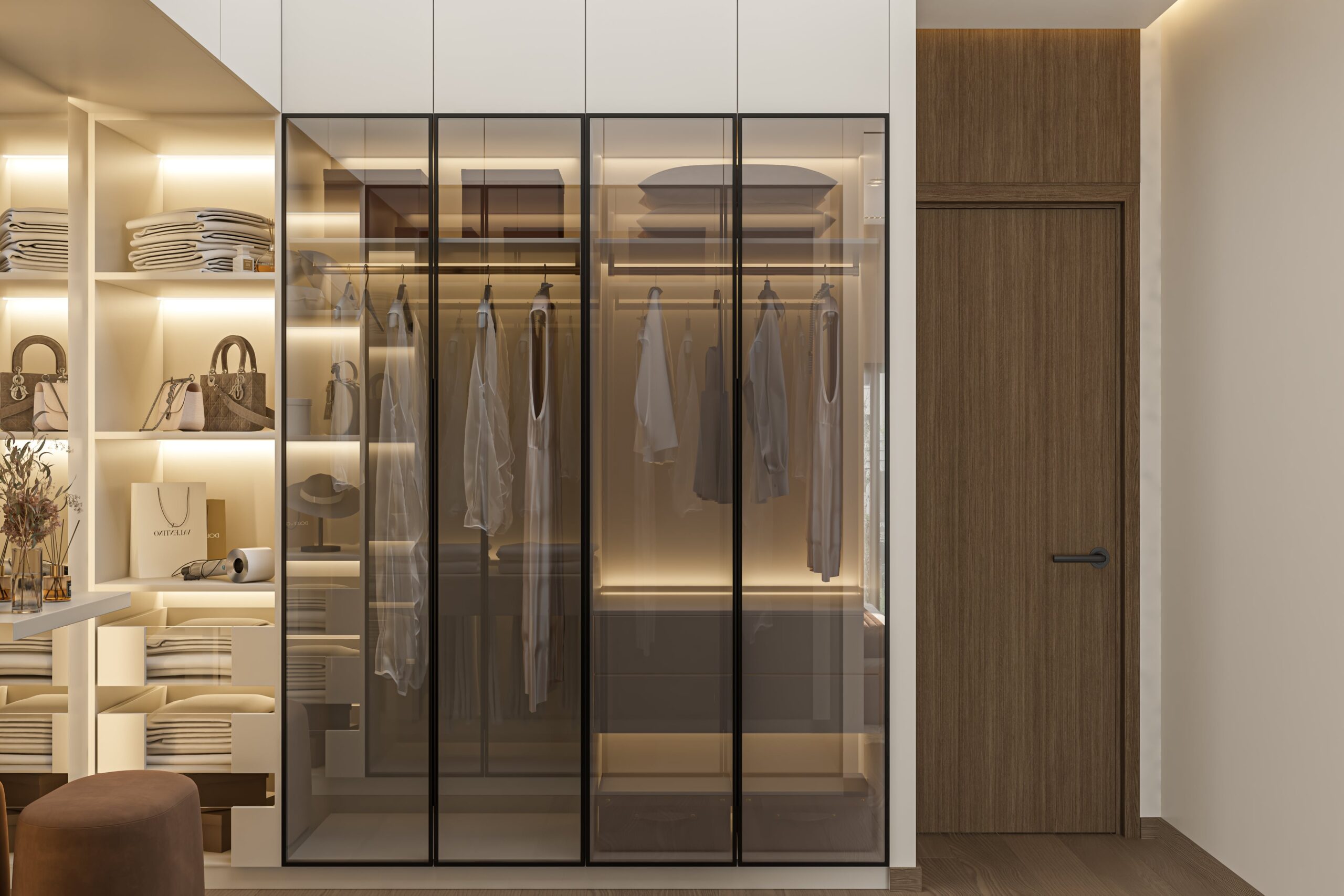 Contemporary luxury bedroom designed by Segment Design.