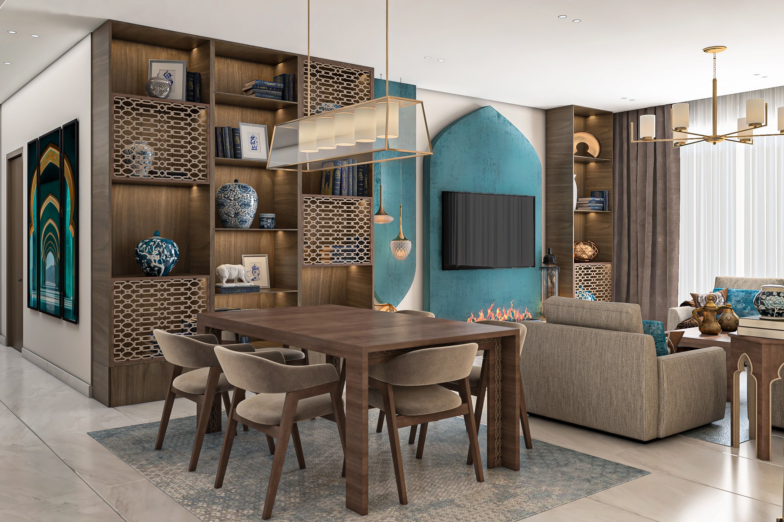 ريسبشن ألوان نيود في سوديك ايست – Neutral color reception SODIC East