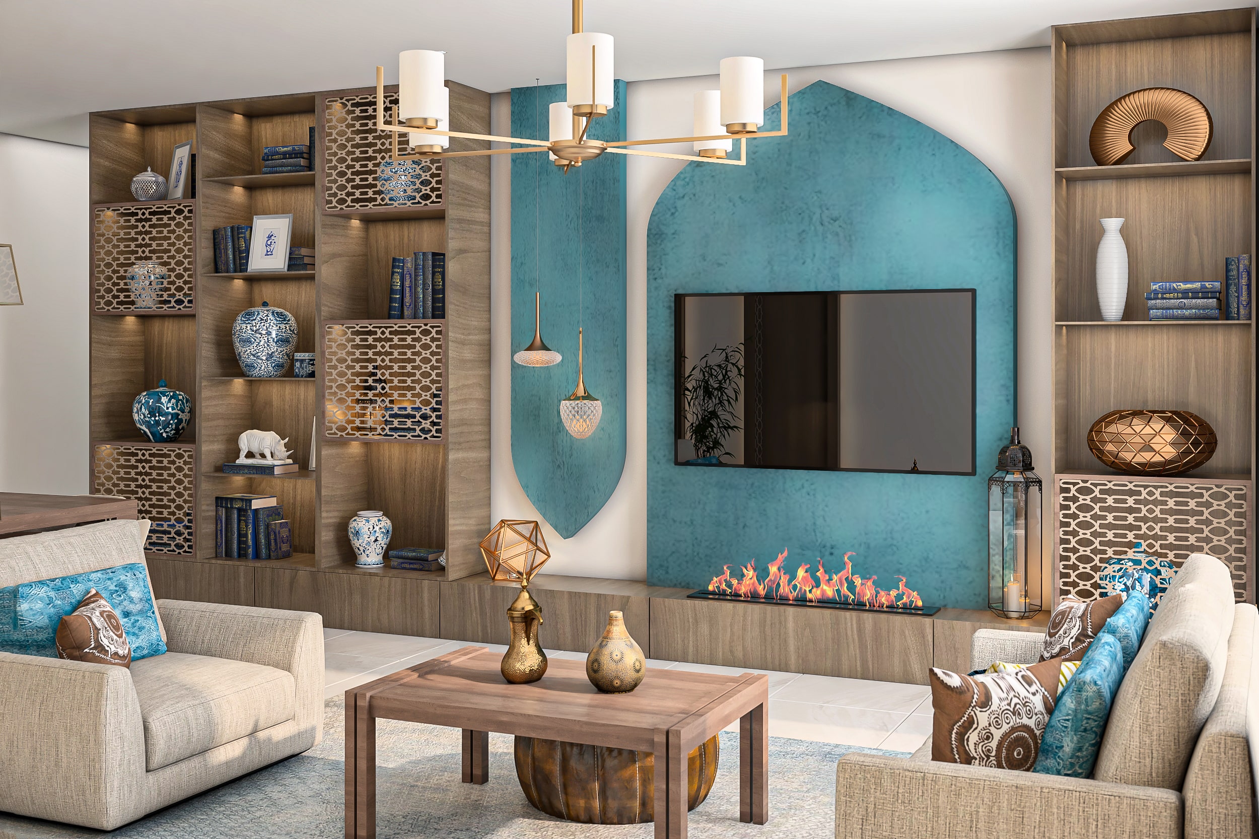 ريسبشن رخام فخم في سوديك – Luxury marble reception SODIC