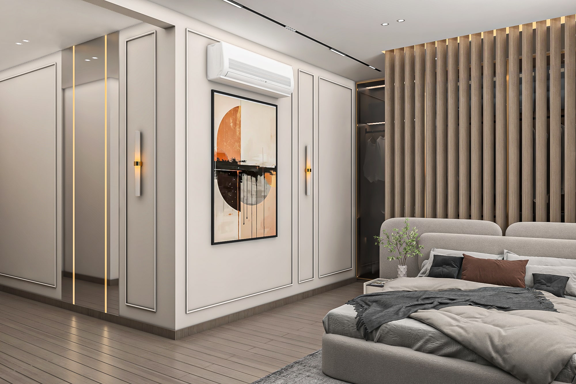 Luxury master bedroom blending comfort and elegance in Lotus Compound.