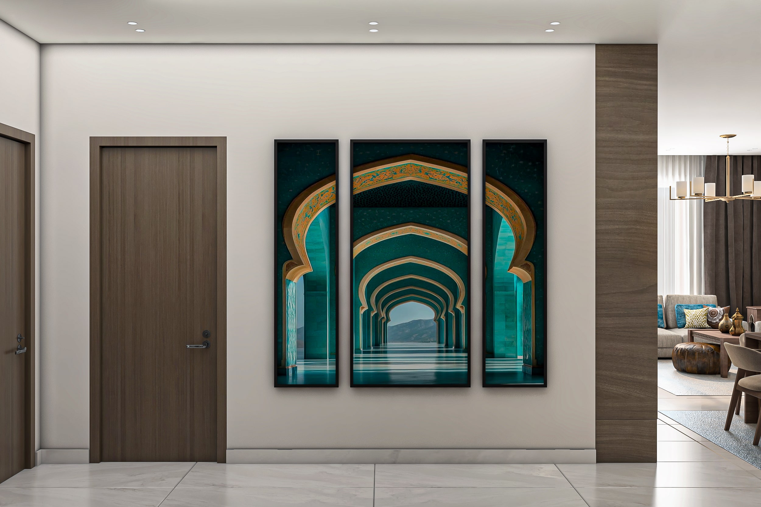 ريسبشن مع خامات ناعمة – Soft fabric luxury reception